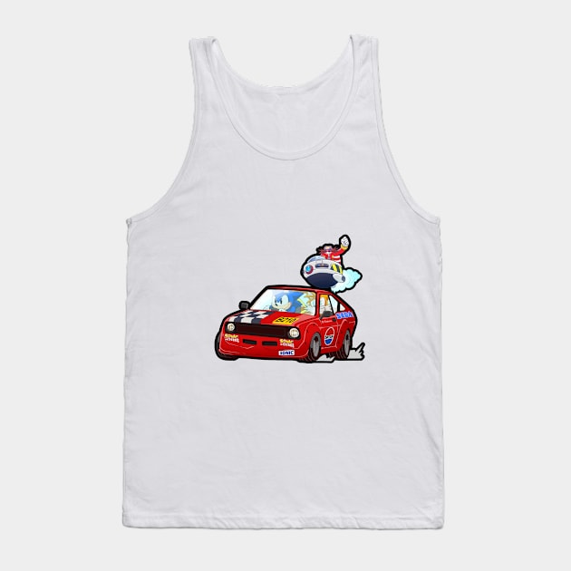 Sonic Datsun Fanart Tank Top by marbotz